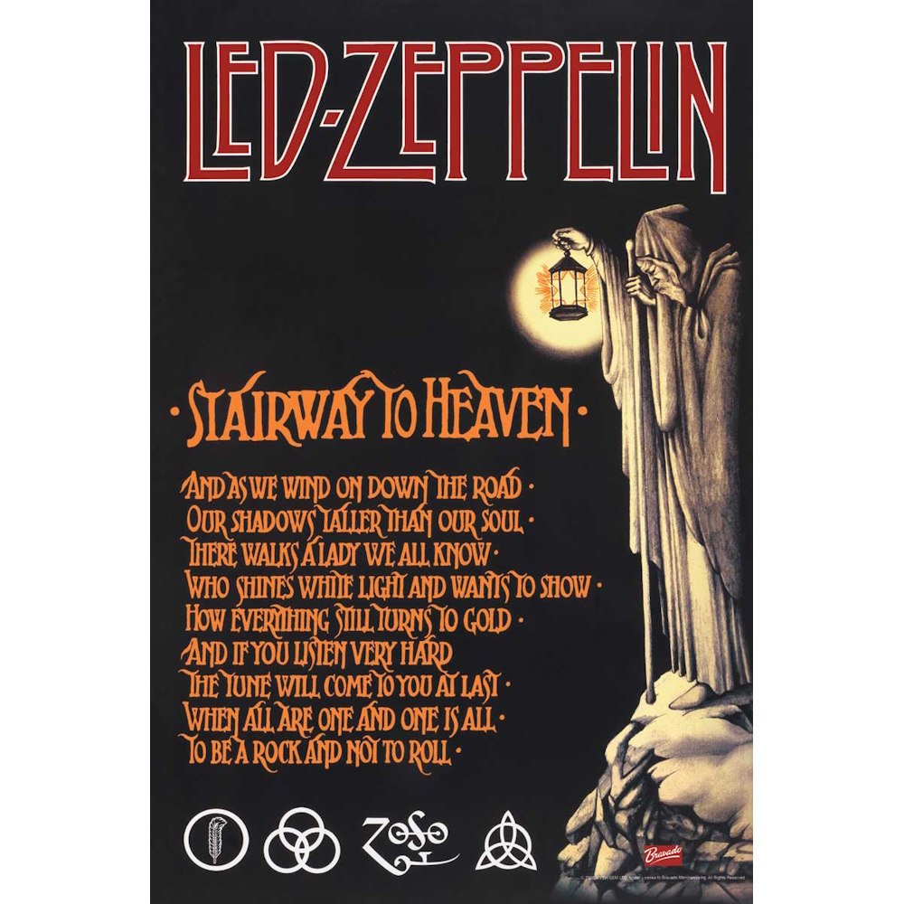 LED ZEPPELIN レッドツェッペリン (公式 映画公開 記念 ) - Stairway To Heaven / ポスター - PGS